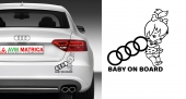 Audi baby on board - csajos autómatrica