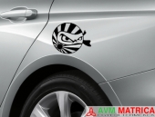 Japán ninja zászló autómatrica